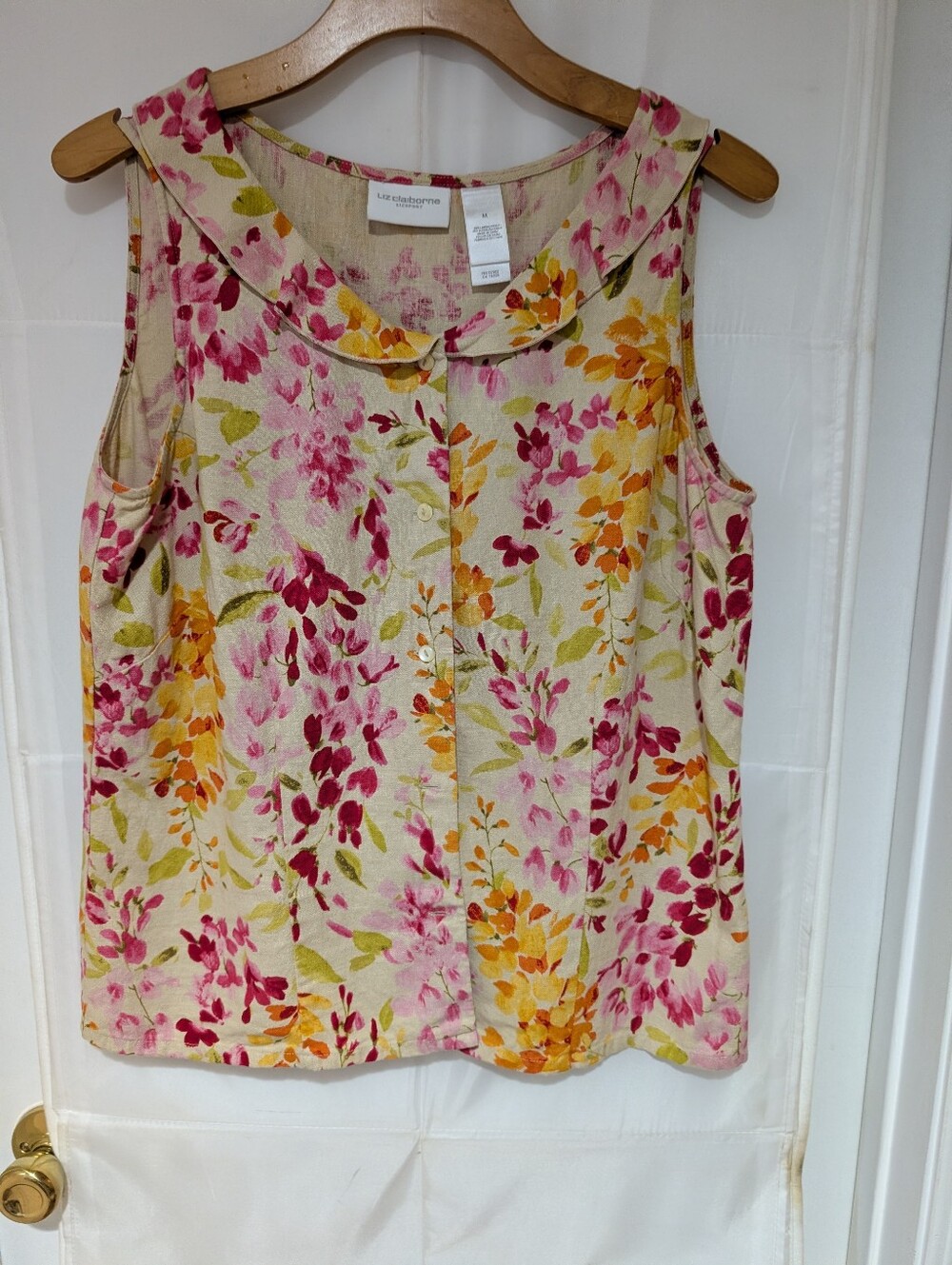 Vintage Liz Claiborne Two-Piece Floral Maxi Skirt and Sleeveless Blouse Set